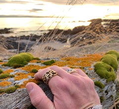 Bitcoin Blockchain Convertible Silver Ring