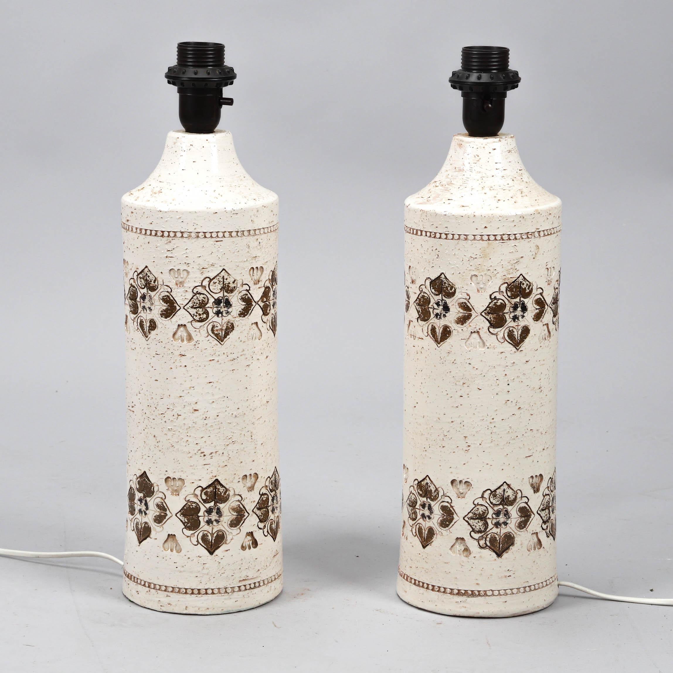 Bitossi lamps for Bergboms a pair in Ceramic Italy 1960 signed In Good Condition For Sale In Paris, FR