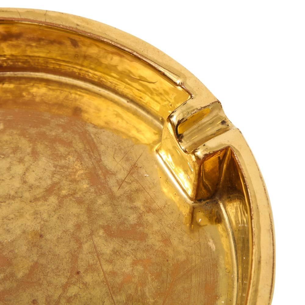 Bitossi Keramischer Aschenbecher Gold Berkeley House Signiert Italien:: 1960er Jahre (Keramik)