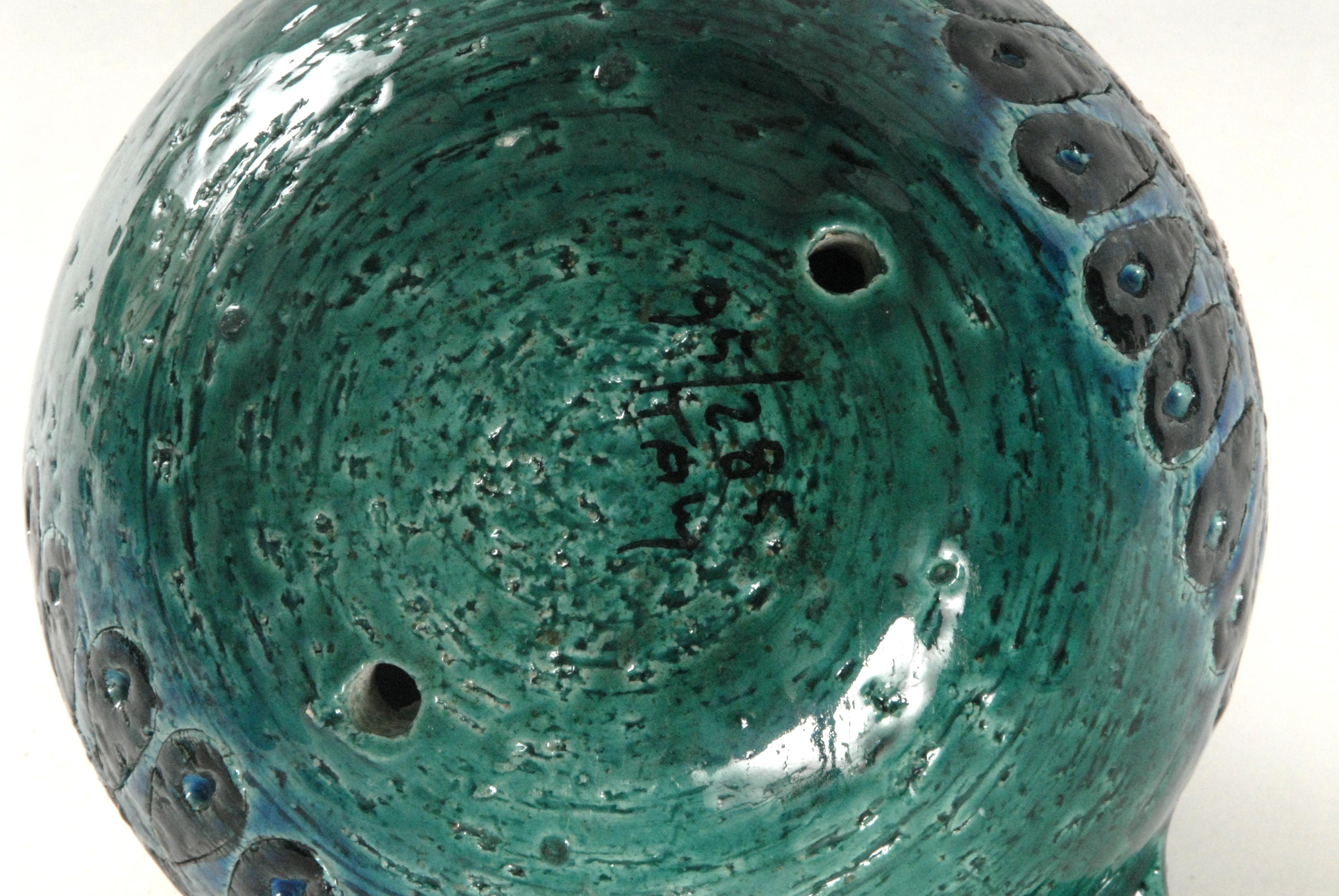 Bitossi Aldo Londi Bird in green, Italy, circa 1968 In Excellent Condition In Pymble, NSW