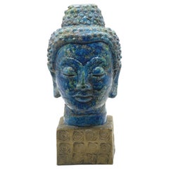 Vintage Bitossi Aldo Londi 'Cinese' Glaze Buddha, Italy, circa 1968