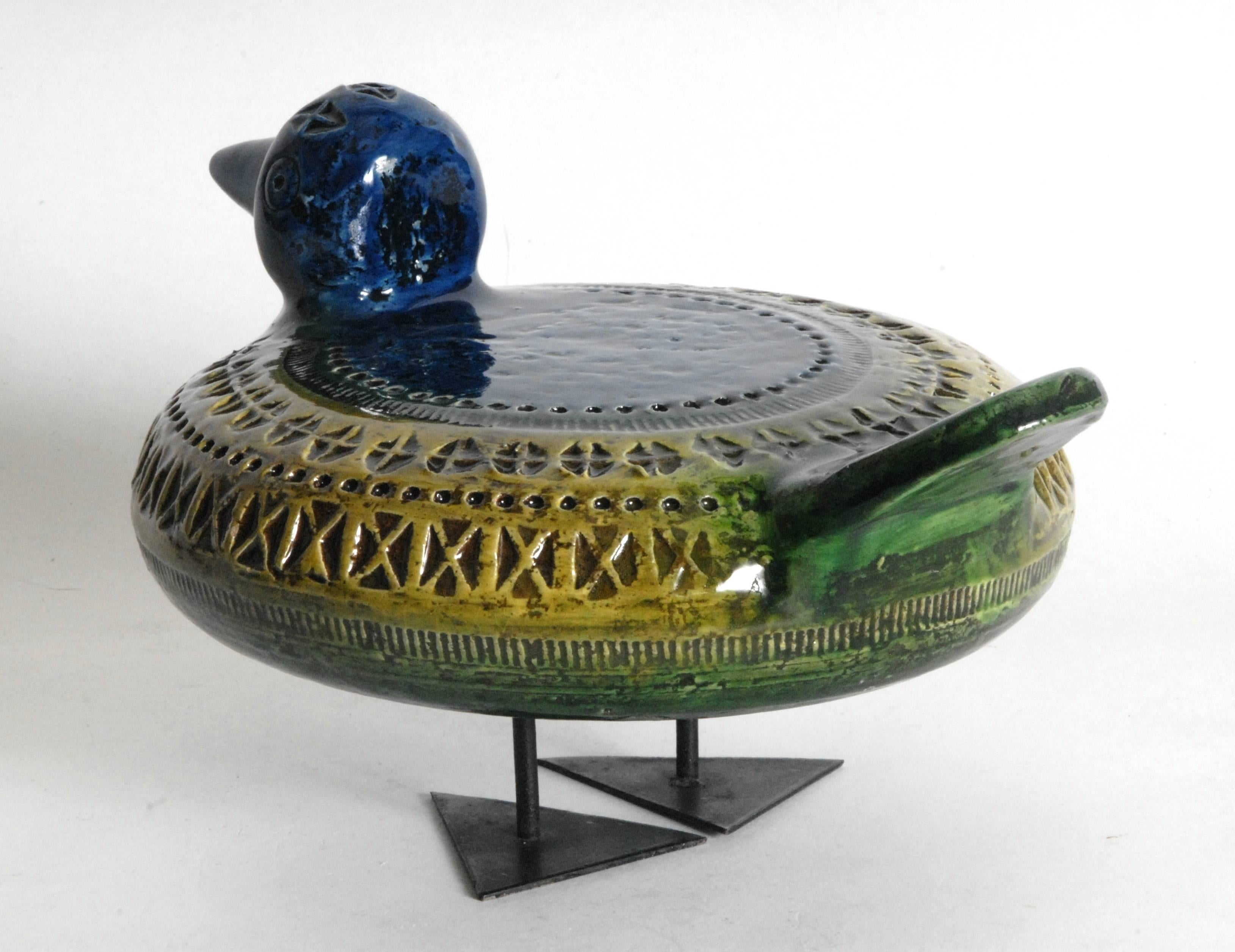 Fait main Bitossi Aldo Londi Duck Italie:: vers 1965