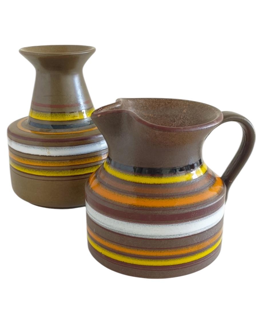 Metà XX secolo Aldo Londi ¨Fascie Colorate¨, Set di vasi e brocche, Italia 1960s in vendita