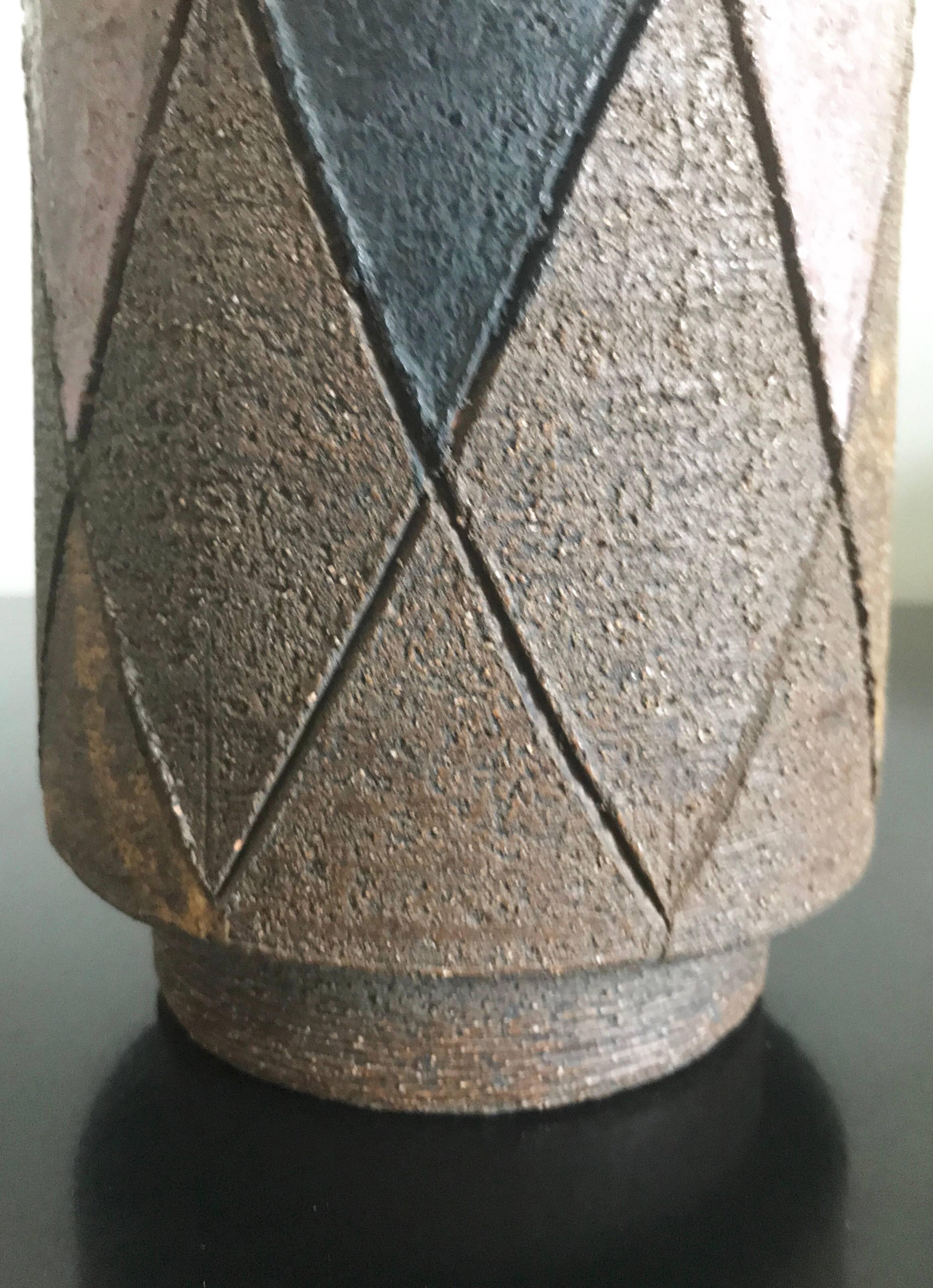 Italian Bitossi Aldo Londi for Raymor Harlequin Art Pottery Vase