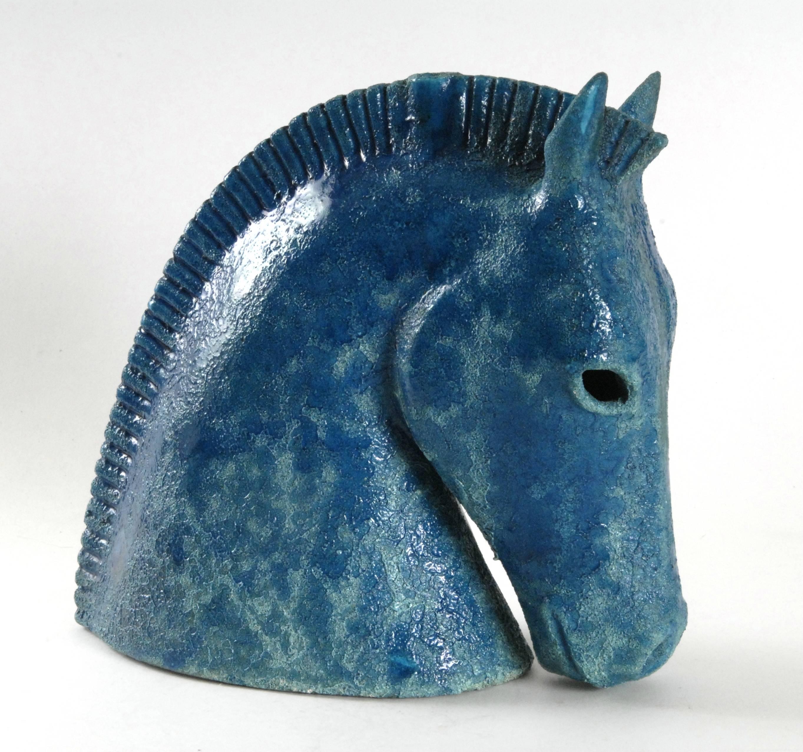 Mid-Century Modern Bitossi Aldo Londi Horse head, Italy, circa 1965