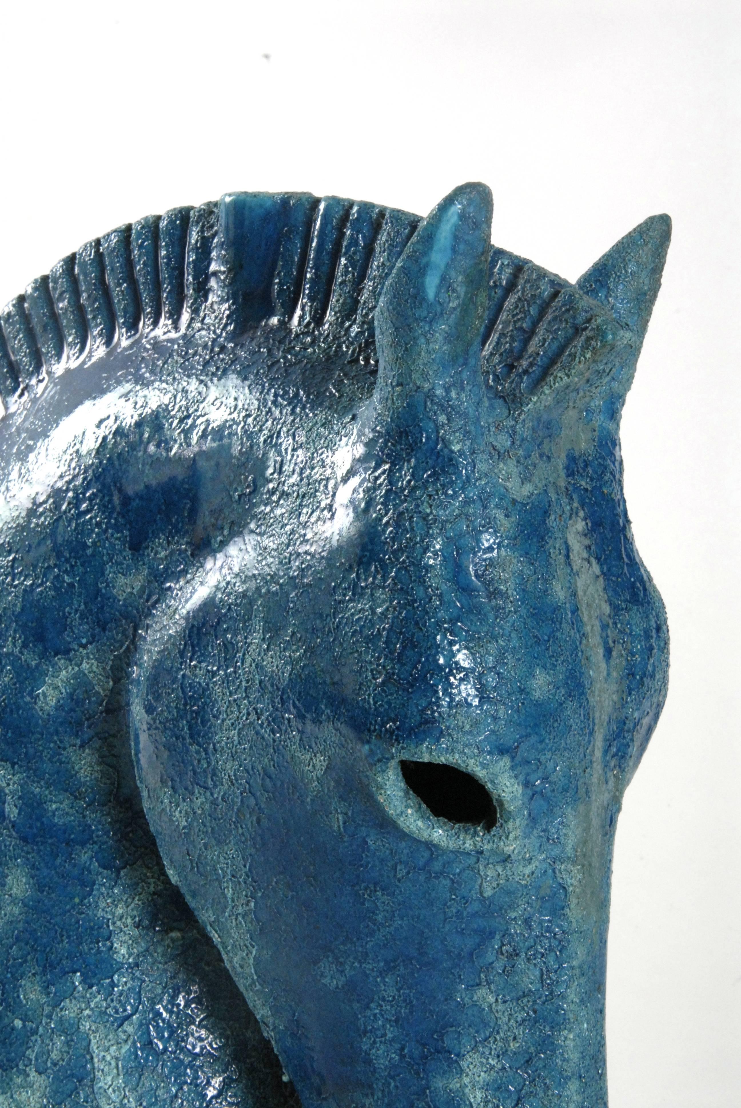 Italian Bitossi Aldo Londi Horse head, Italy, circa 1965