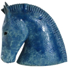 Vintage Bitossi Aldo Londi Horse head, Italy, circa 1965