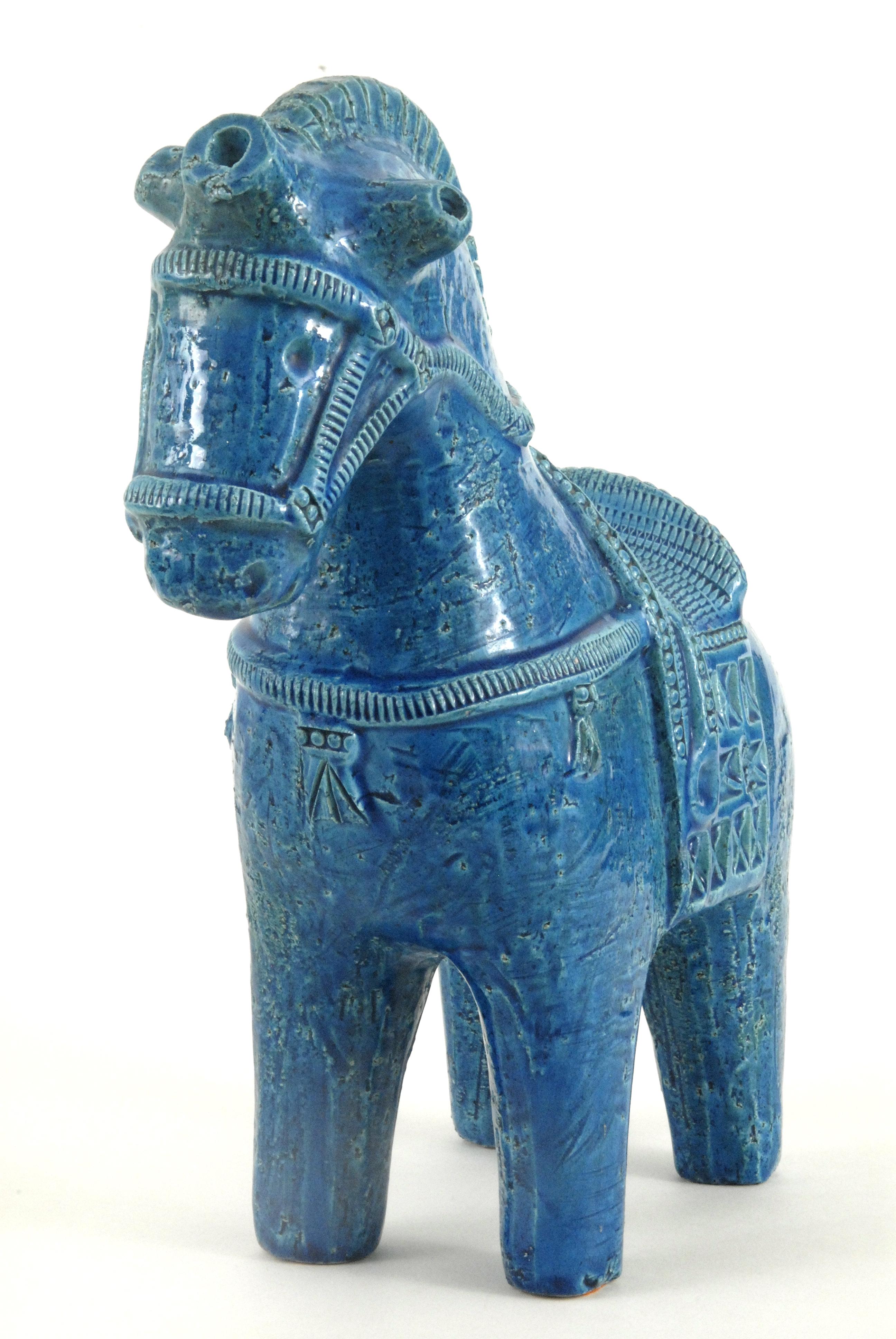 Pottery Bitossi Aldo Londi Horse Italy, circa 1968