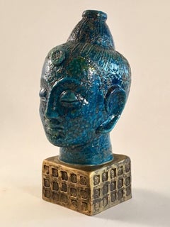 Bitossi Aldo Londi Buddha Head, Italy, circa 1965