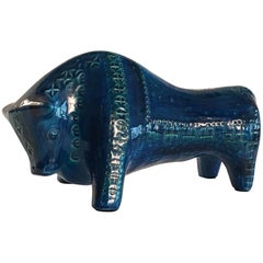 Bitossi Aldo Londi, Italy, circa 1965 Rimini Blue Bull