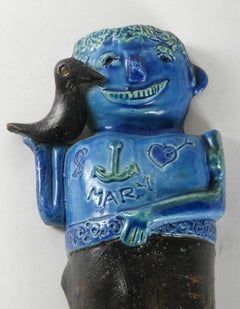 Bitossi Aldo Londi Italy Sailor Wall Hanging, circa 1965