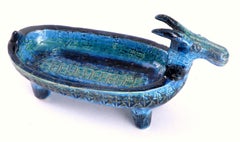 Bitossi Aldo Londi Italy Stylized Ram Goat Dish, circa 1968
