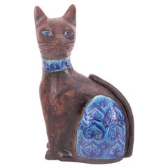 Vintage Bitossi Aldo Londi Moresco pattern Cat, Italy, circa 1968