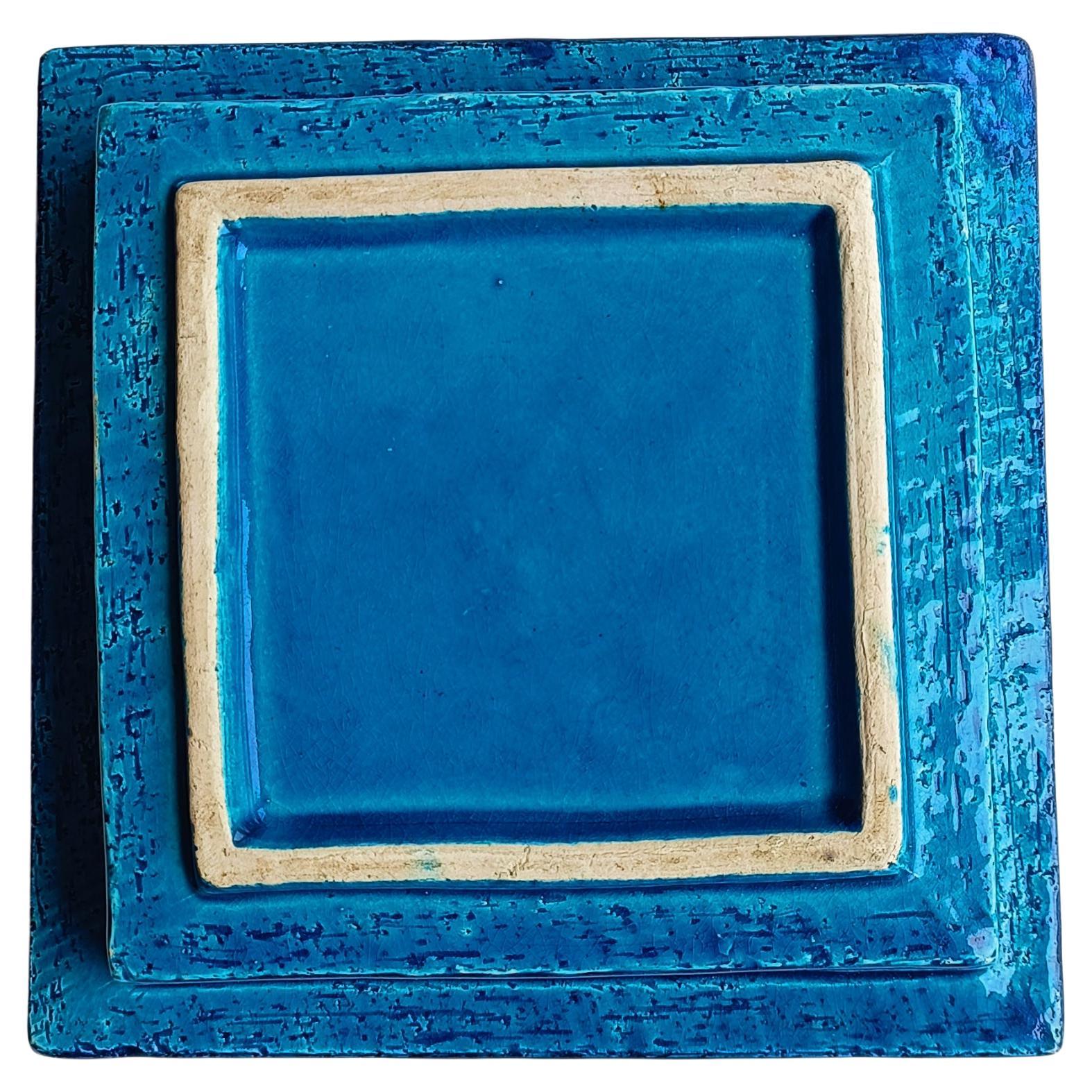 Bitossi Aldo Londi Rimini Blu Keramik-Aschenbecher-Ablageschale mit Ablageschale, Italien  1960s im Angebot 2