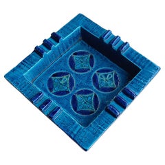 Bitossi Aldo Londi Rimini Blu Ceramic Ashtray Vide-Poche, Italy  1960s