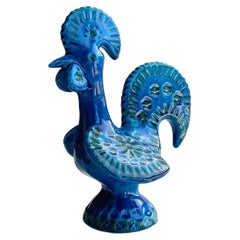 Bitossi Aldo Londi Rimini Blu Vintage Mid Century Ceramic Sculpture , 1960s