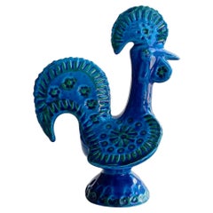 Bitossi Aldo Londi Rimini Blu Vintage Mid Century Ceramic Sculpture , 1960s