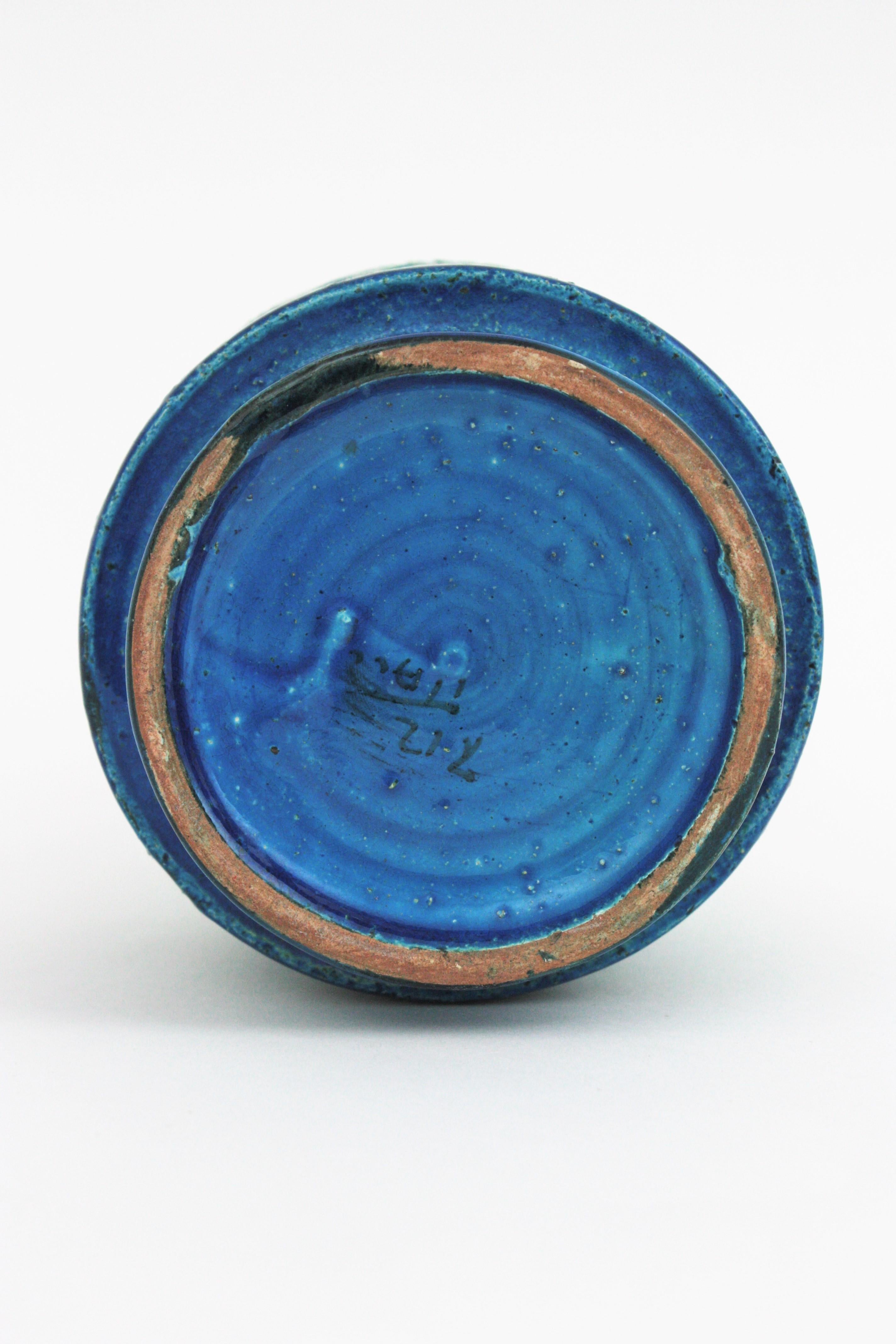 Bitossi Aldo Londi Rimini Blue Ceramic Vase 6