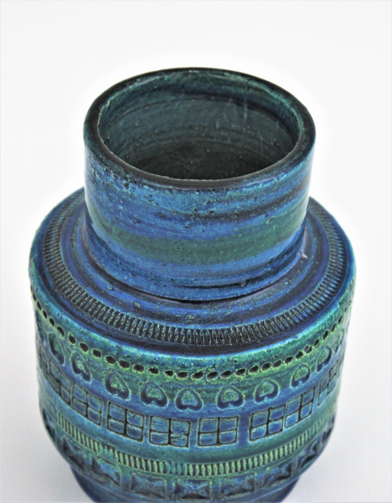 Bitossi Aldo Londi Rimini Blue Ceramic Vase 1