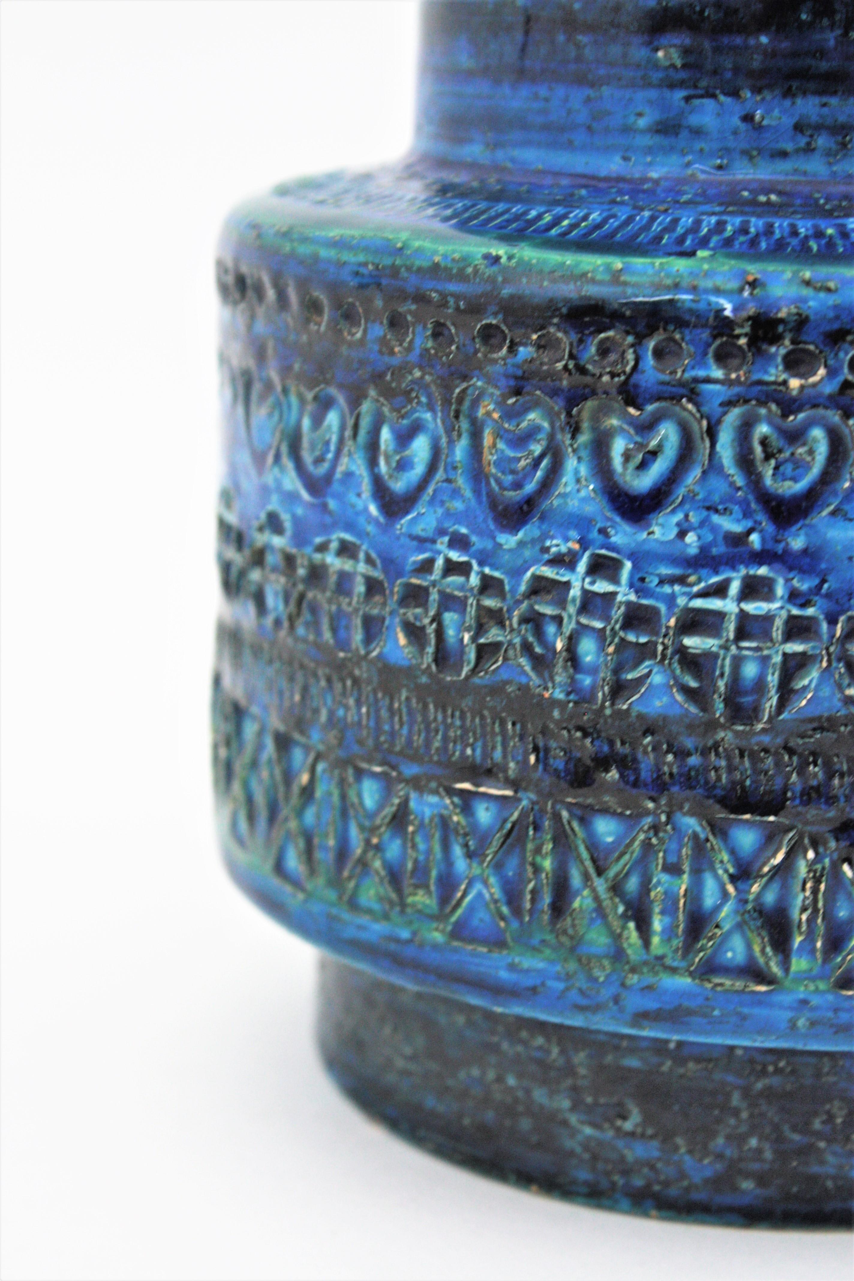 Bitossi Aldo Londi Rimini Blue Ceramic Vase 2
