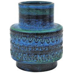Bitossi Aldo Londi Rimini Blue Ceramic Vase