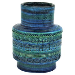 Bitossi Aldo Londi Rimini Blue Ceramic Vase