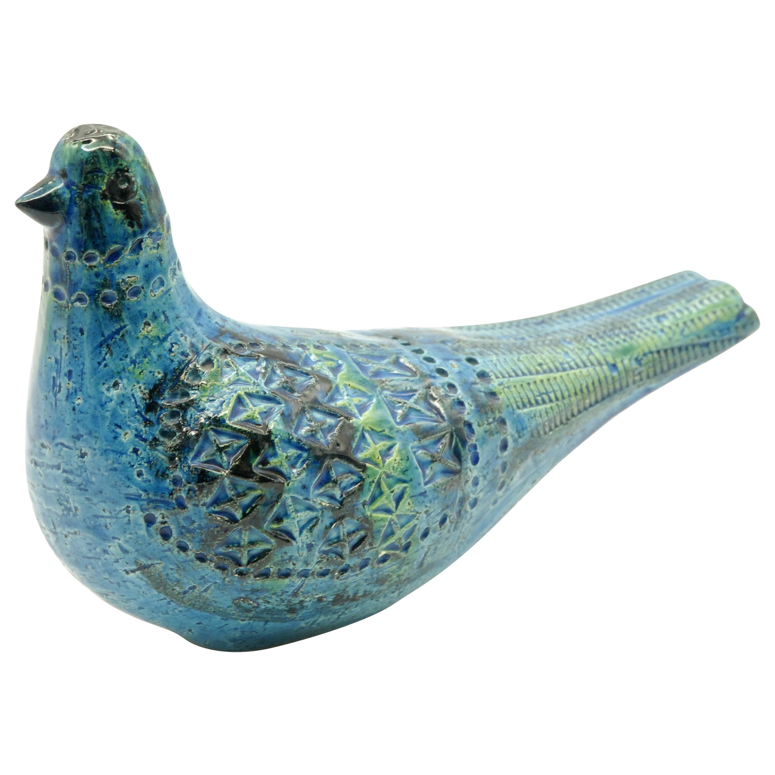 Bitossi Aldo Londi Rimini Blue Dove, Italy, circa 1968