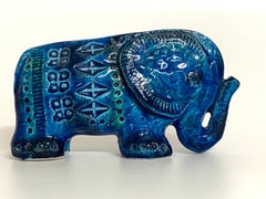 Bitossi Aldo Londi Rimini Blue Elephant Italy C.1968