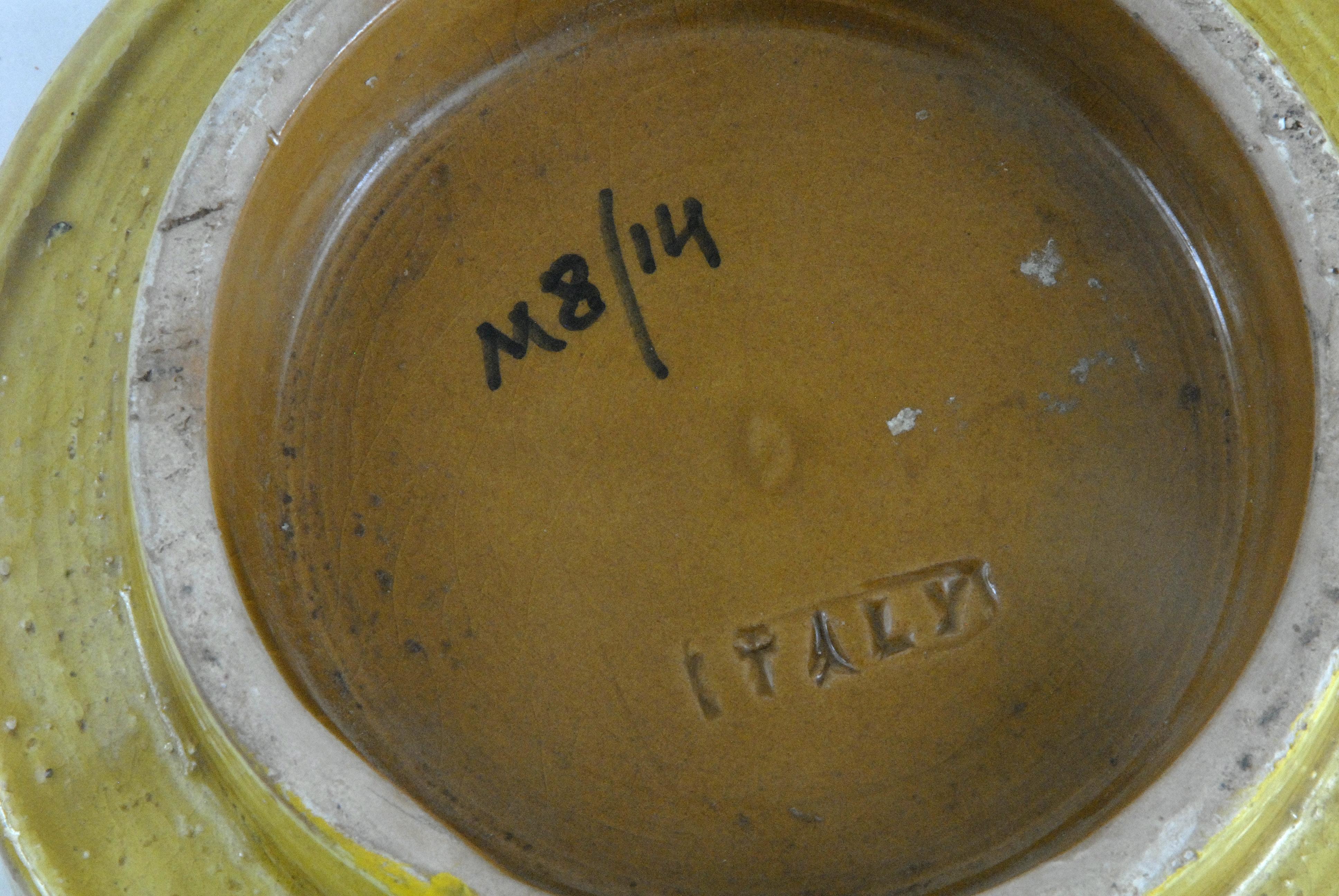 Portavelas Bitossi Aldo Londi Amarillo Spagnoli, Italia, hacia 1965 Italiano en venta