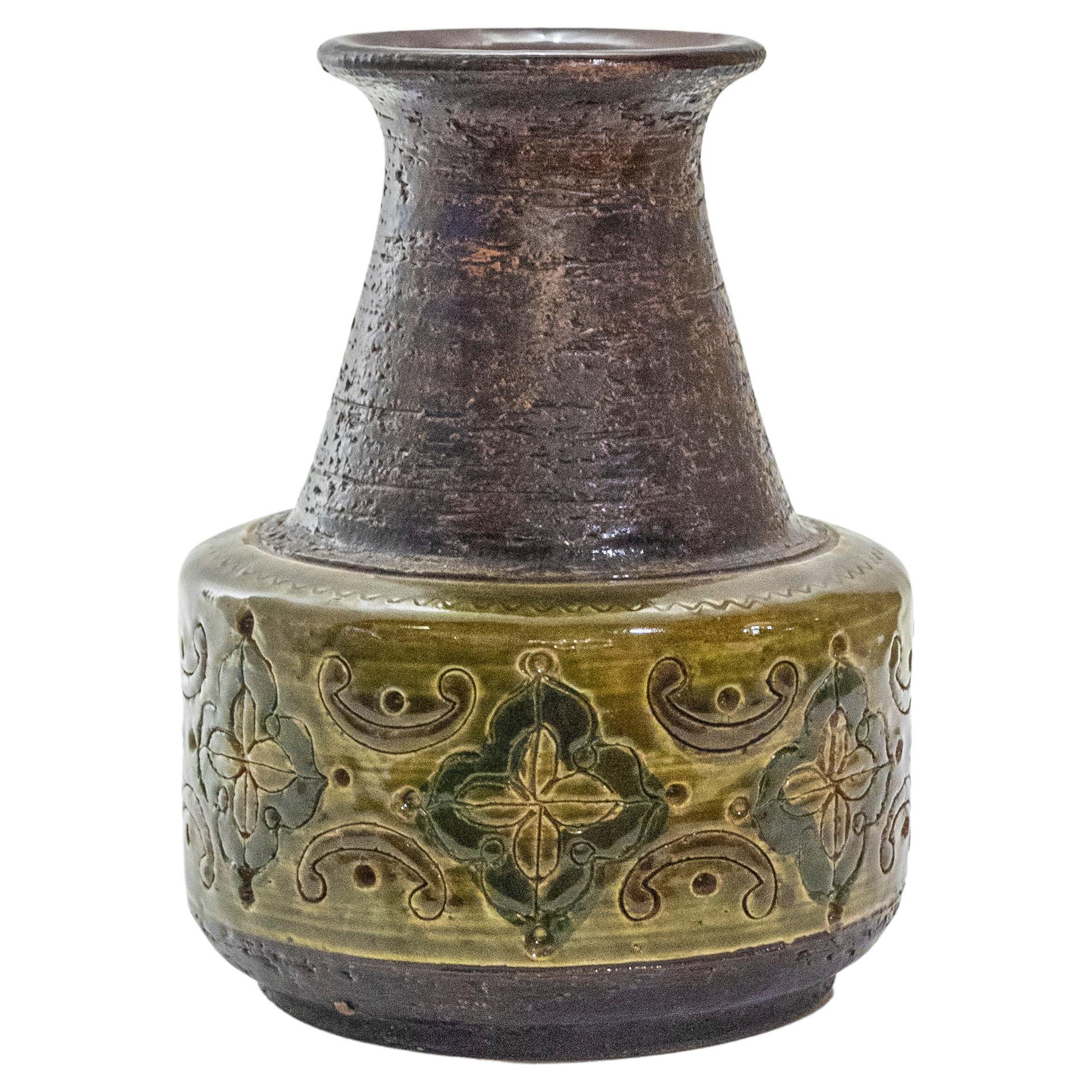 Bitossi Arabesque Ceramic Vase by Aldo Londi, Italy, 1960s