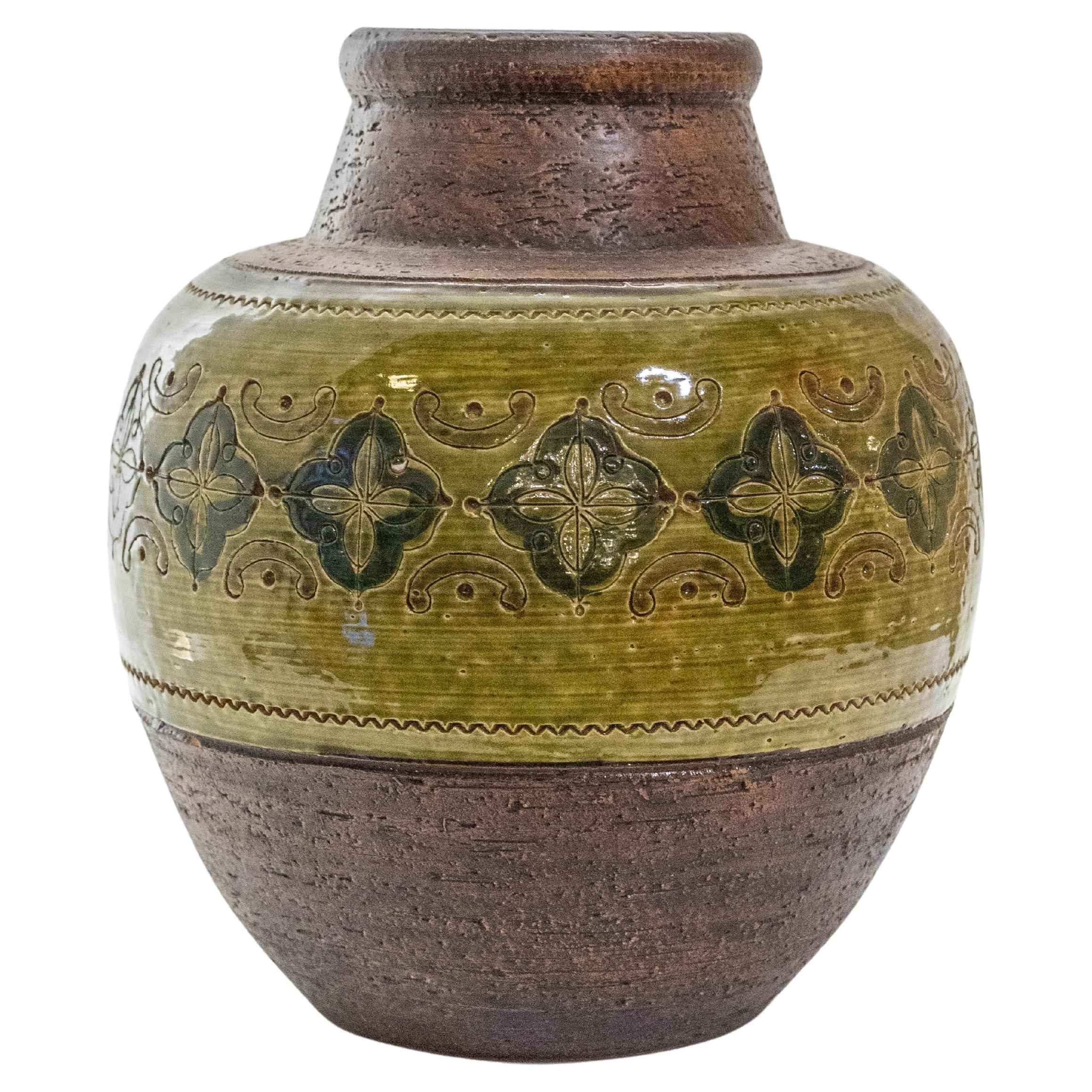 Vase en céramique Bitossi Arabesque d'Aldo Londi, Italie, années 1960