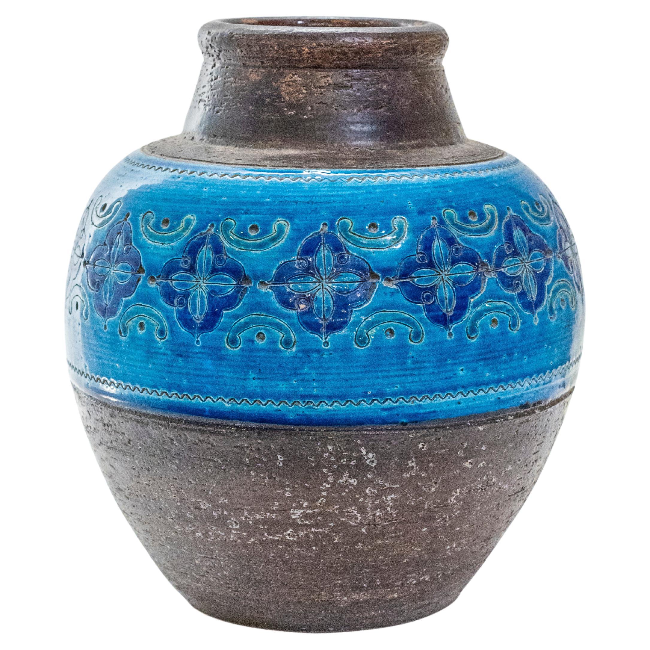 Bitossi Arabesque Vase Ceramic by Aldo Londi Italy 1960s
