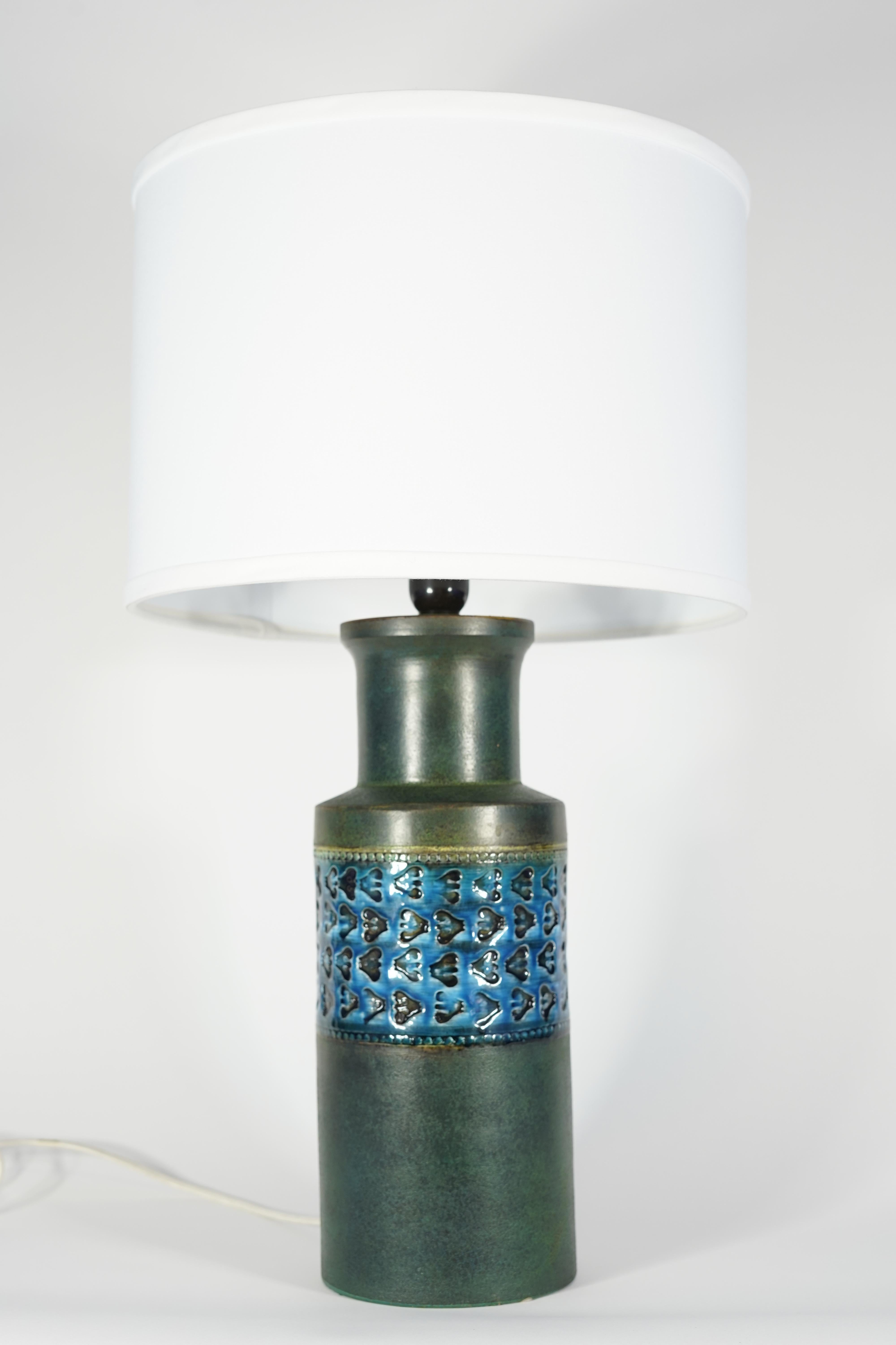 Bitossi/Bergboms Lamp Green and Blue Glaze, Italy, 1970 For Sale 2