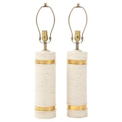 BItossi Birch Tree Glazed Lamps with 22kt Bands