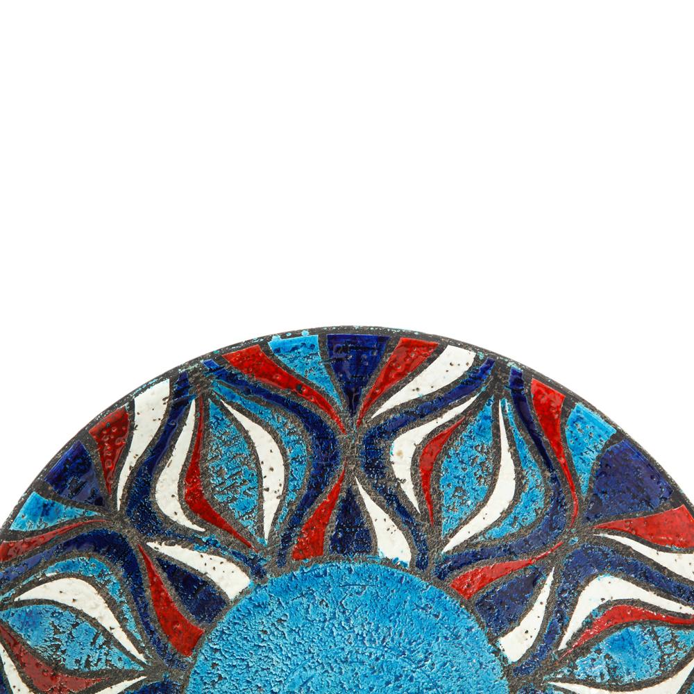 Bitossi for Rosenthal Netter Bowl, Ceramic, Blue Red, White, Onion Pattern For Sale 7