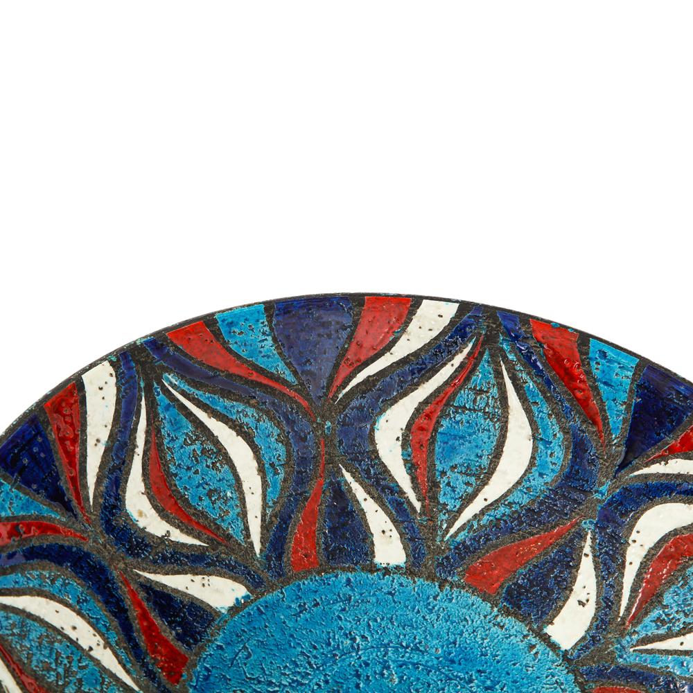 Bitossi for Rosenthal Netter Bowl, Ceramic, Blue Red, White, Onion Pattern For Sale 1