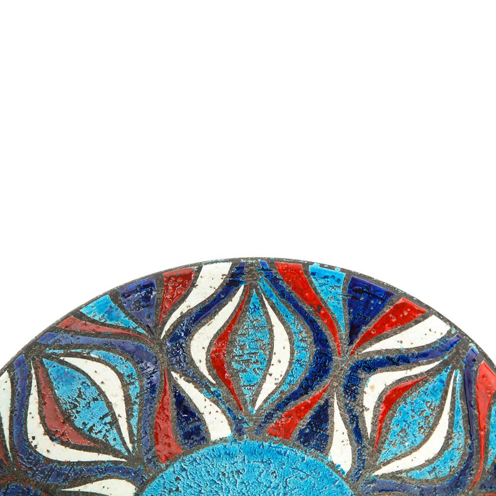 Bitossi for Rosenthal Netter Bowl, Ceramic, Blue Red, White, Onion Pattern For Sale 4