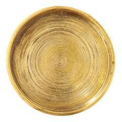 Bitossi Bowl, Ceramic, Gold, Brushed Metallic