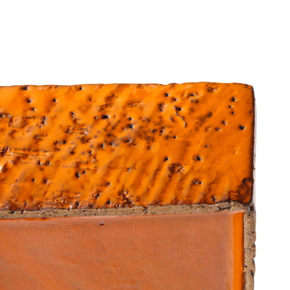 Bitossi Box:: Keramik:: Orange und Mattbraun:: signiert im Angebot 3