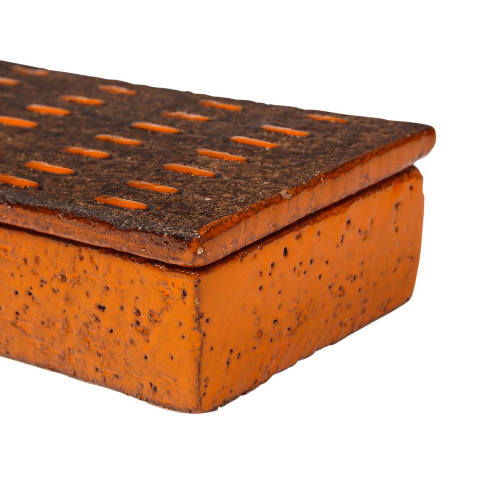 Bitossi Box:: Keramik:: Orange und Mattbraun:: signiert im Angebot 7