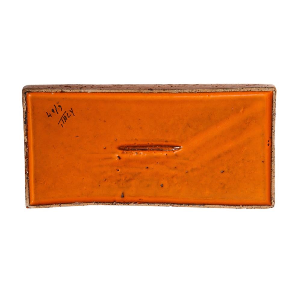 Bitossi Box:: Keramik:: Orange und Mattbraun:: signiert im Angebot 10