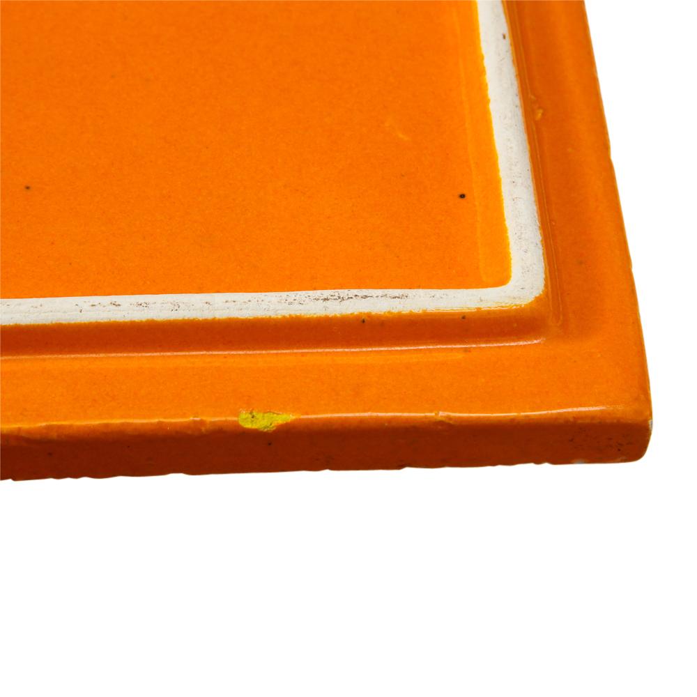Caja Bitossi, Cerámica, Amarillo y Naranja, Geométrica, Firmada en venta 3