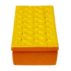 Bitossi Box, Ceramic, Yellow and Orange, Geometric, Signed