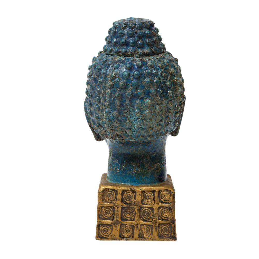 Bitossi Buddha, Ceramic Blue Gold 3