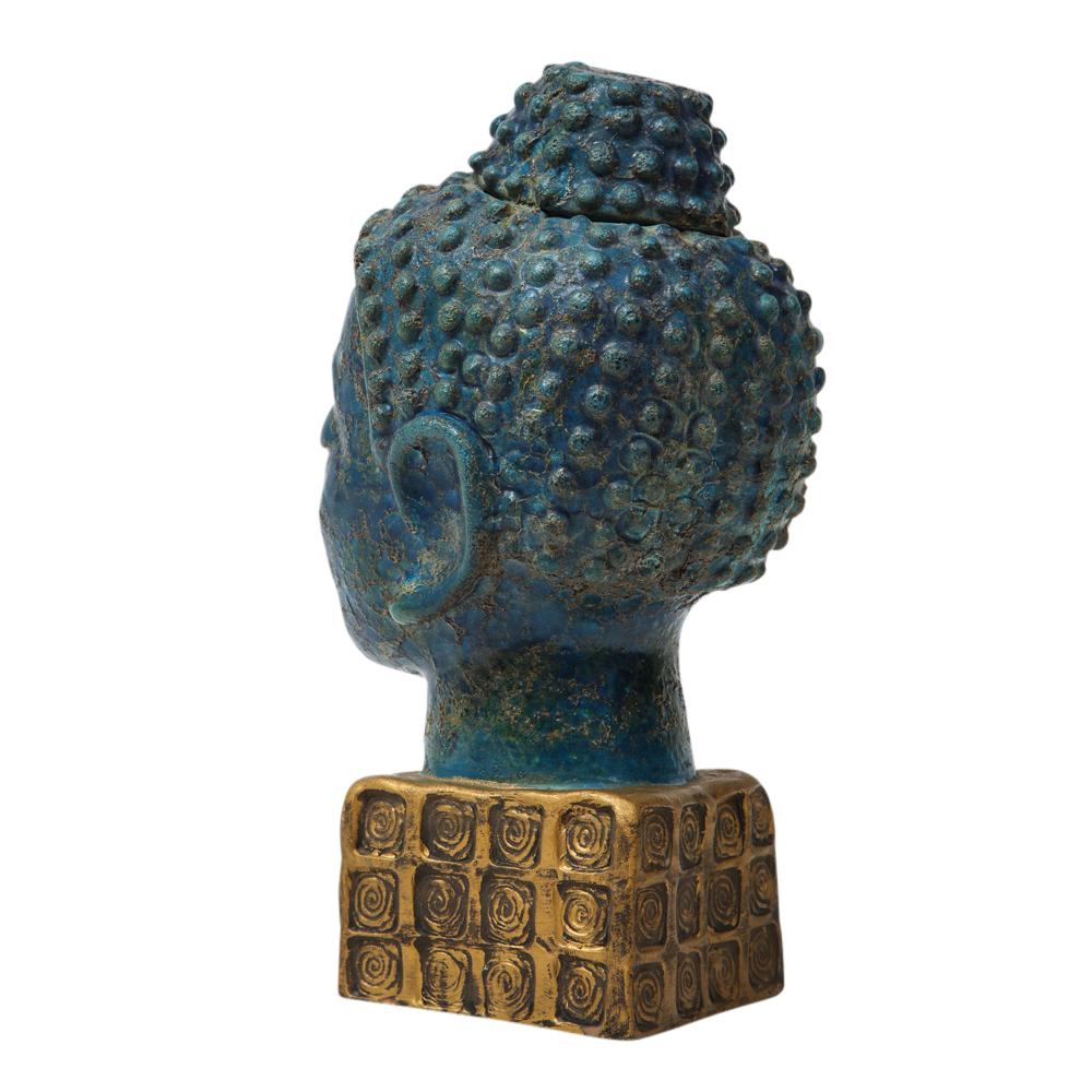 Bitossi Buddha, Ceramic Blue Gold 2