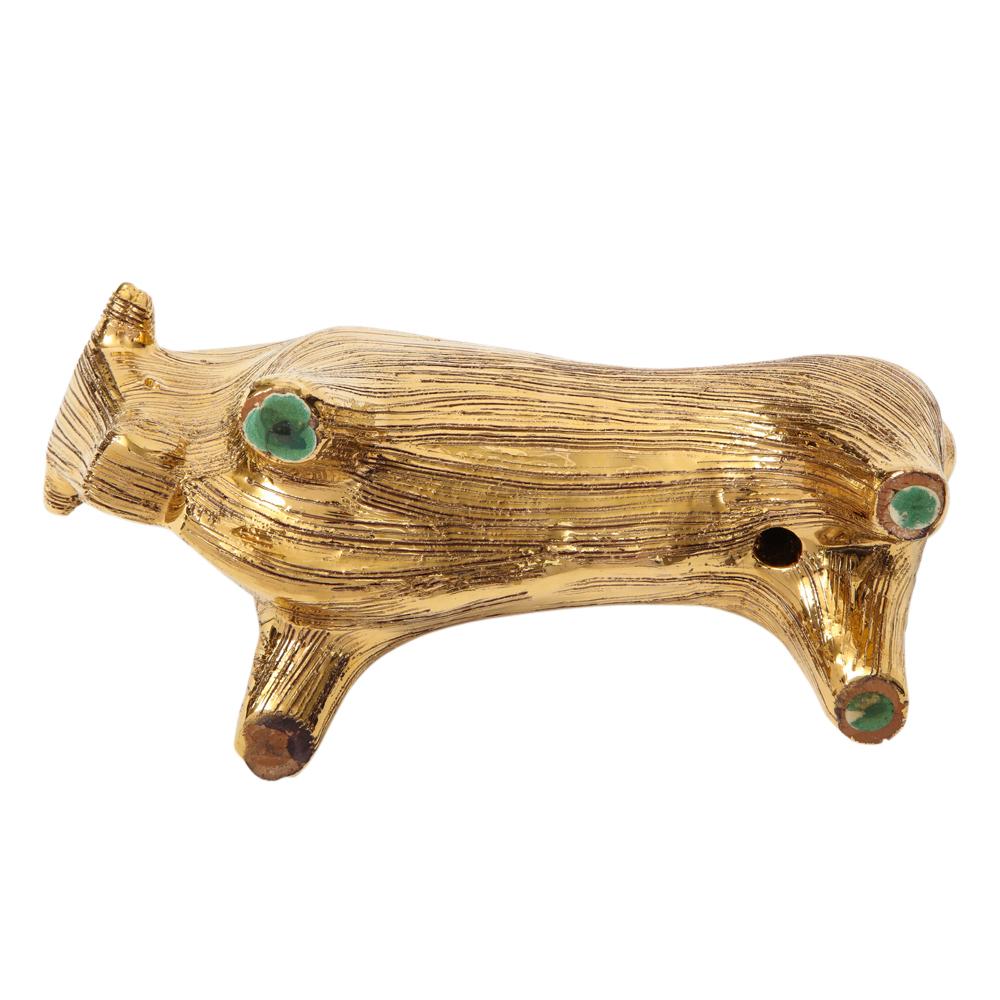 Bitossi Bull, Ceramic, Brushed Gold 1