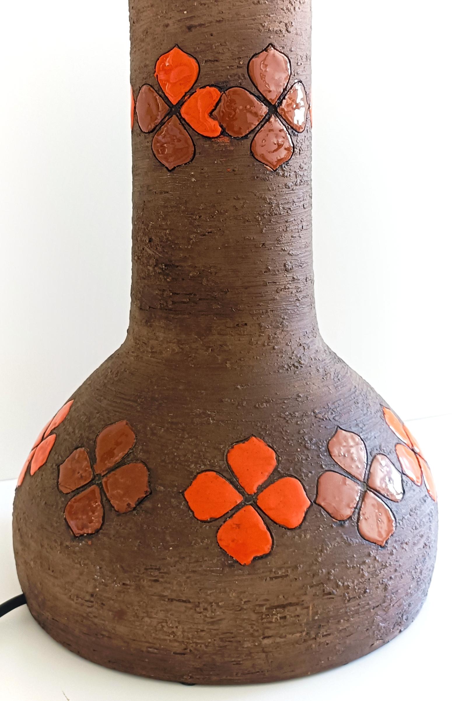 Bitossi by Aldo Londi Brutalist Quadrifoglio Decor Table Lamp, Italy 1960s 2