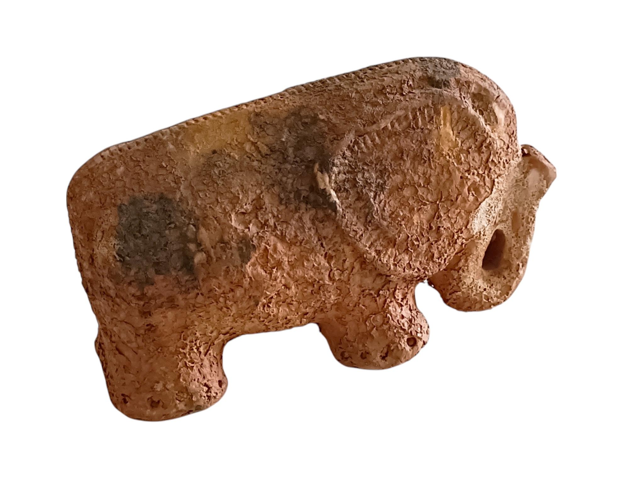 Bitossi by Aldo Londi Ceramic Elephant Sculpture Decor Scavo, Italy, 1960s 3