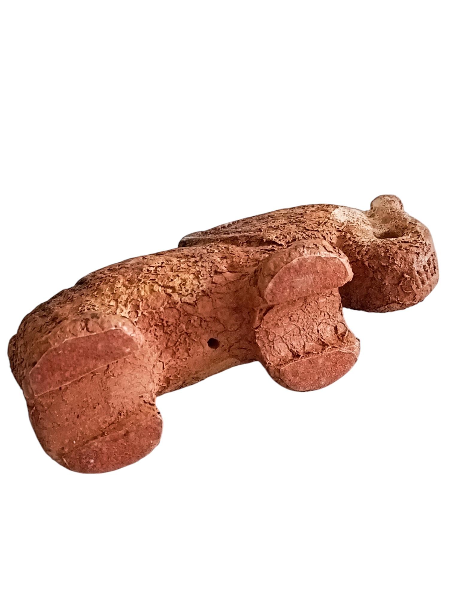 Bitossi by Aldo Londi Ceramic Elephant Sculpture Decor Scavo, Italy, 1960s 1