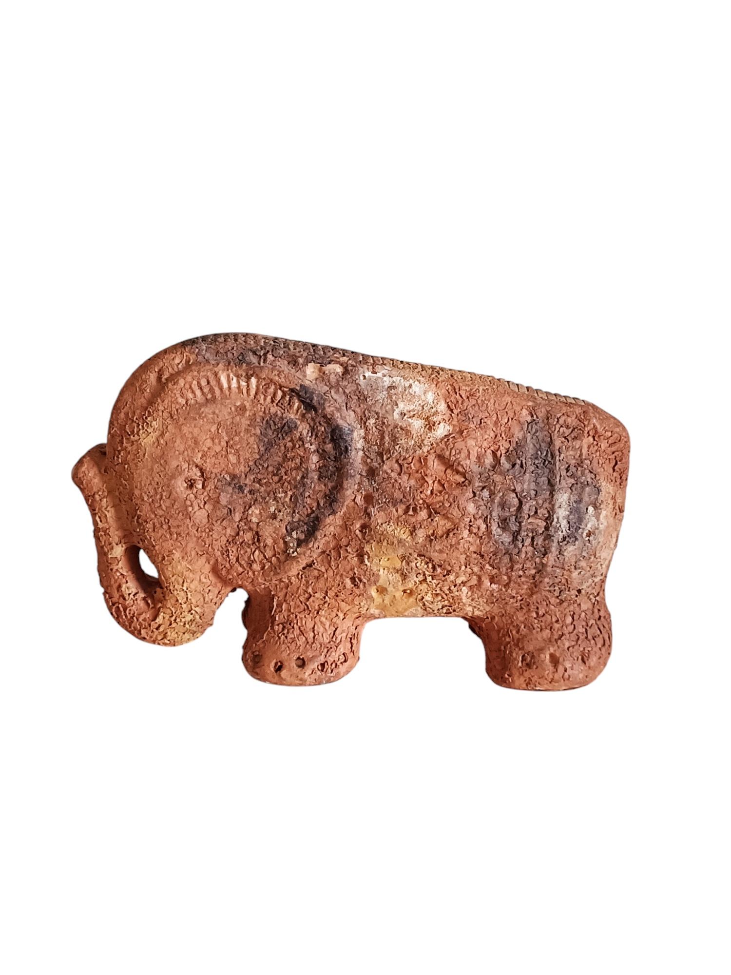 Bitossi by Aldo Londi Ceramic Elephant Sculpture Decor Scavo, Italy, 1960s 2